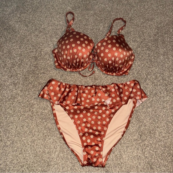 Victoria's Secret Other - Orange Daisy Victoria’s Secret High Waist Bikini Set